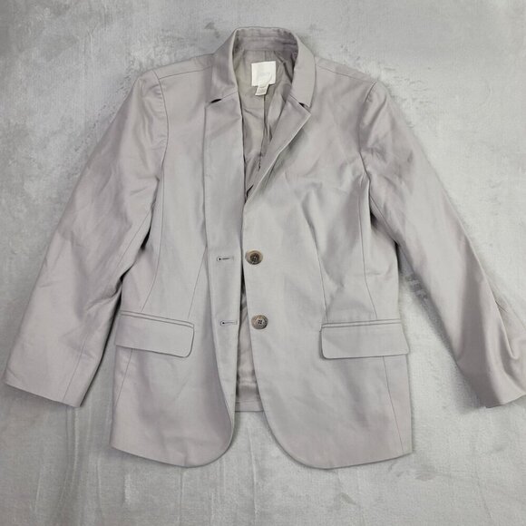 J. Crew Light Gray Nouvelle Jacket in Superfine Cotton 21324 Women's | Size 14 - Picture 1 of 7